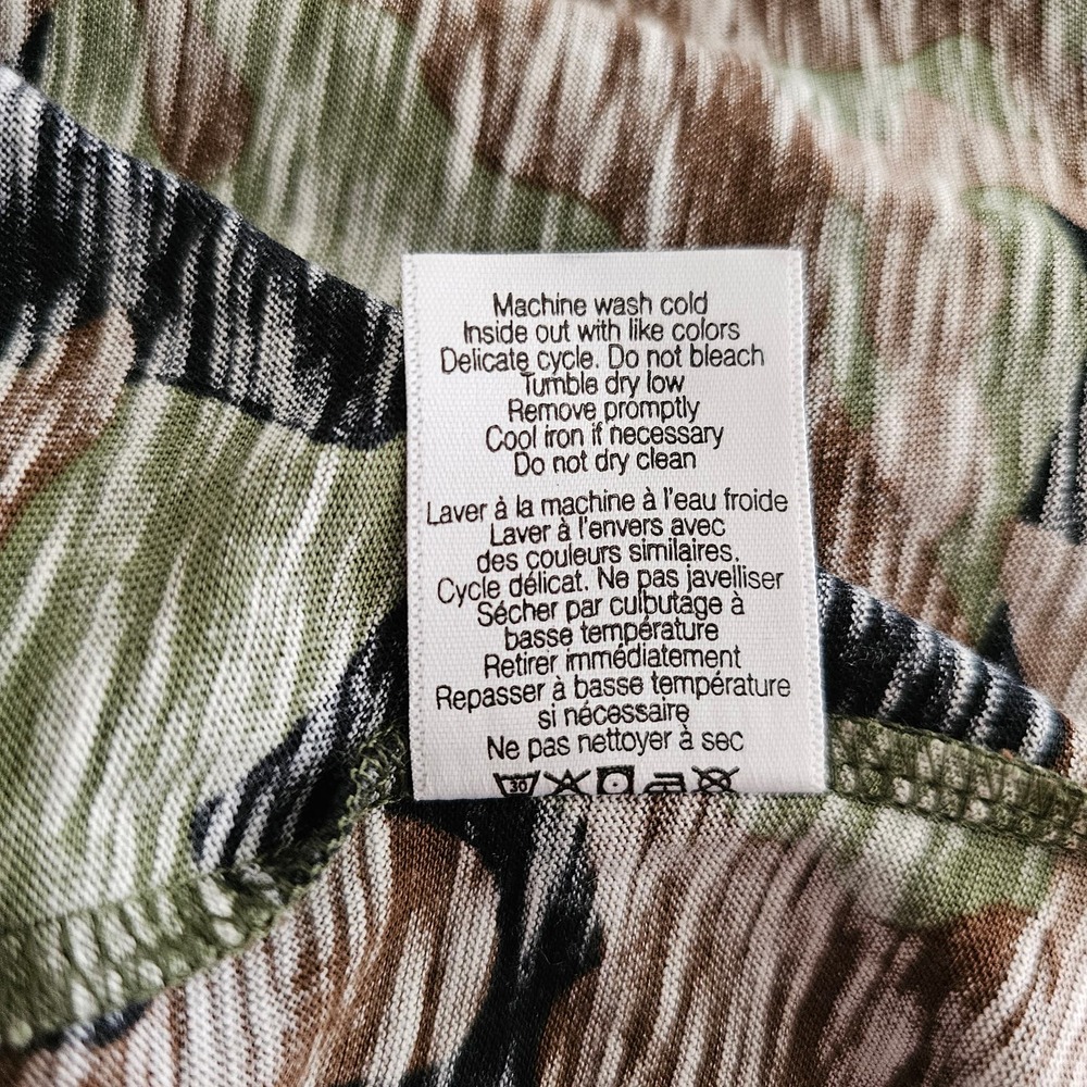 VERONICA BEARD Porter Camouflage Print Puff Long Sleeve Pullover Top Sz XS - Picture 9 of 12